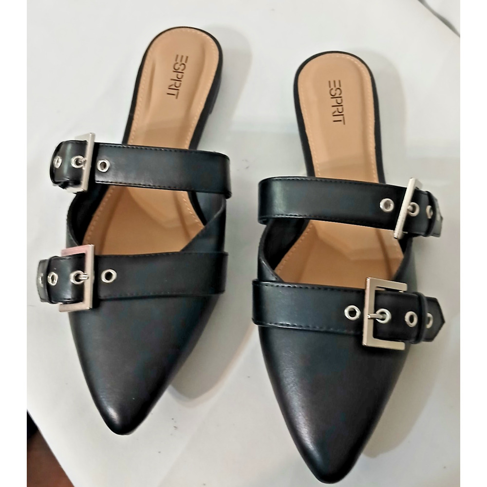 Esprit Paulette flats buckle mule Minimalist Sleek Professional Versatile Size 9